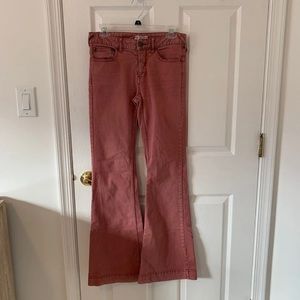 NWOT Free People Red Flare Jeans